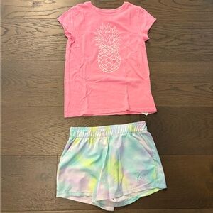 Gap girls top & justice shorts sz 10 very good condition